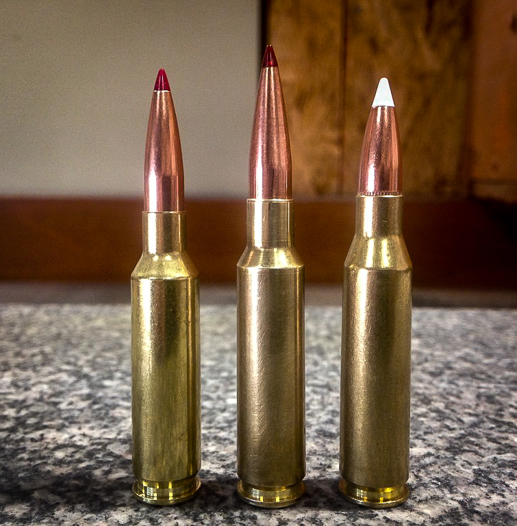 Left to Right: 6.5 Creedmoor with 140ELD, 7SAW with 162ELD, 7mm08 with 140A...