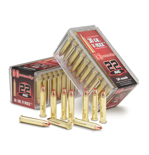 Hornady .22 WMR 30gr V-MAX Brass – 50rd